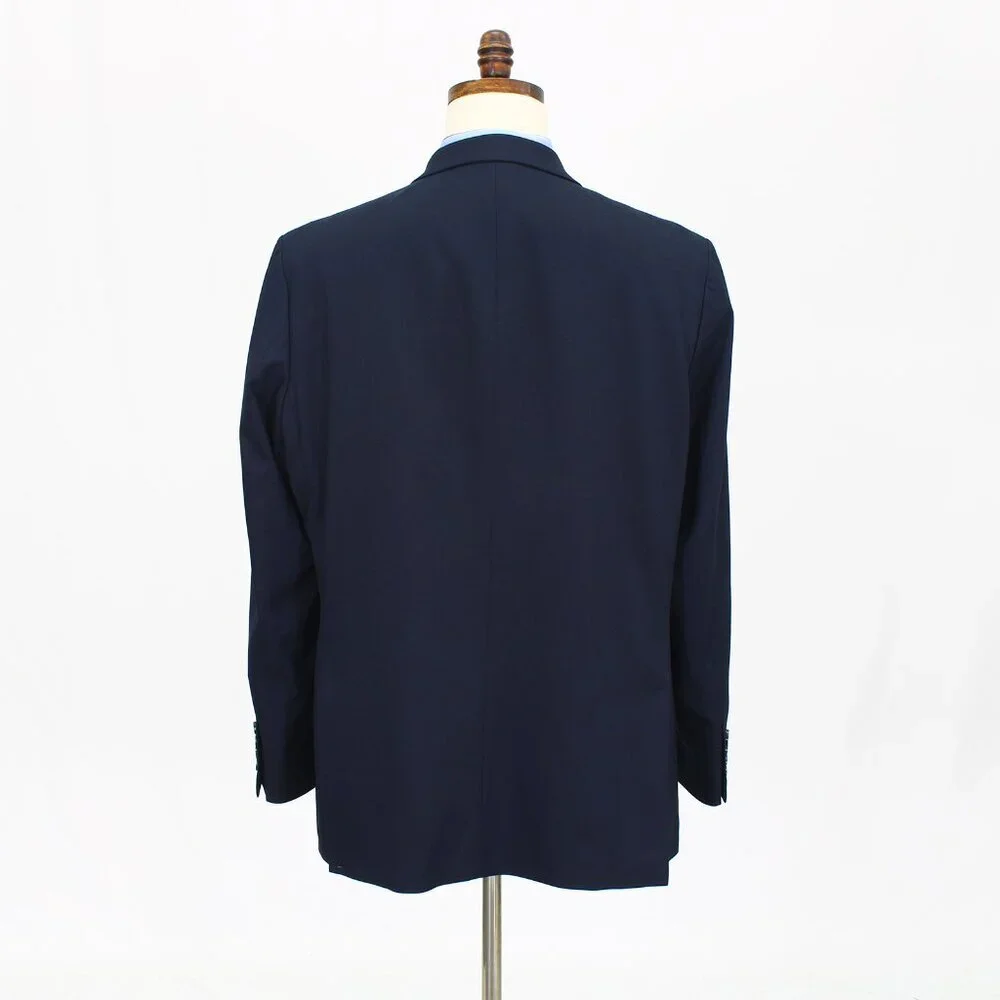 Haggar 50R Navy Solid 2-Button Sport Coat Blazer Jacket T659